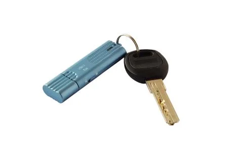 Usb drive and key Stock Photos