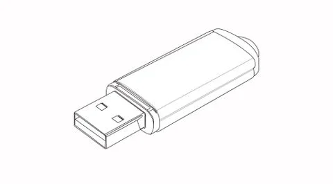 USB drive device Stock Illustration