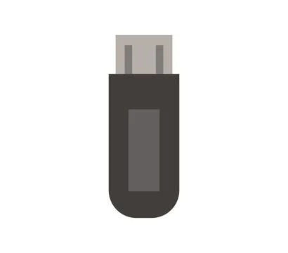 Usb drive icon illustrated in vector on white background Stock Illustration