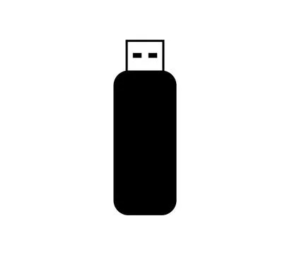 Usb drive icon illustrated in vector on white background Stock Illustration
