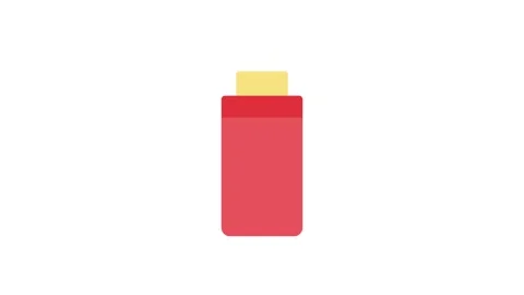USB drive icon representing portable data storage device. Stock Footage 333462056
