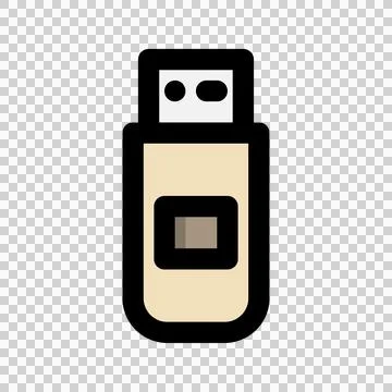 Usb drive icon. technology, electronics, files, documents, data. suitable f.. Illustrazione stock