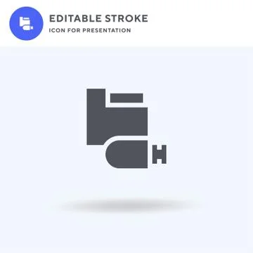 Usb Drive icon vector, filled flat sign, solid pictogram isolated on white, l Stock Illustration