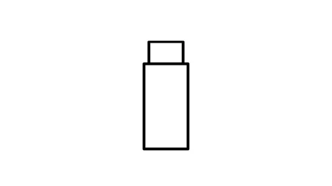 USB drive icon in vector format, showcasing a sleek rectangular design with.. Stock Footage 332855286