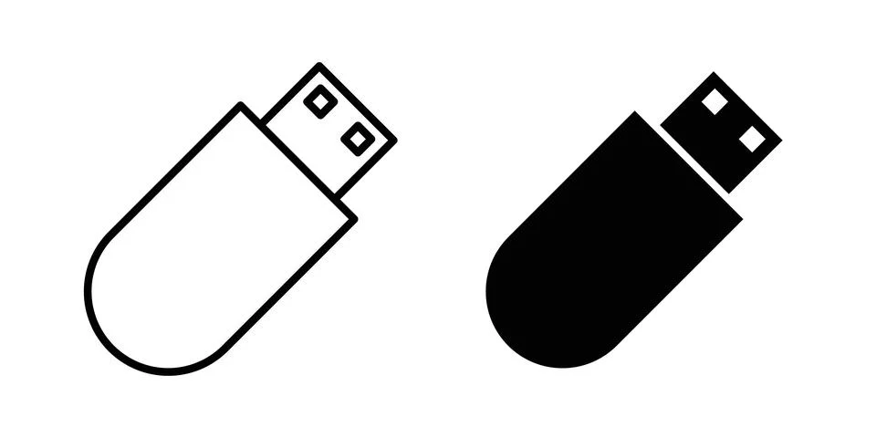 Usb drive icon vector symbol graphics Illustrazione stock