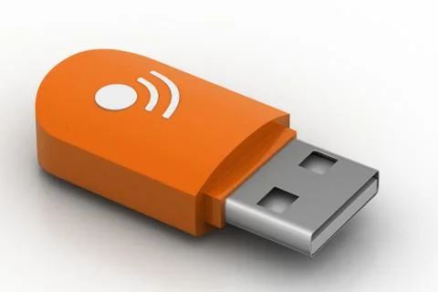 Usb drive with internet sign Free Stock Illustration