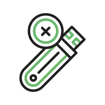 USB Drive Rejected Icon Image. Stock Illustration