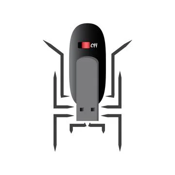 Usb drive x insect vector Stock Illustration