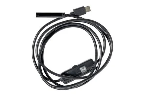 USB endoscope inspection camera with coiled cable and control module Stock Photos