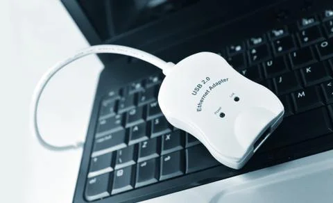 USB ethernet adapter Stock Photos
