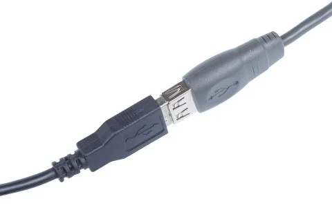 Usb extention cord. Stock Photos
