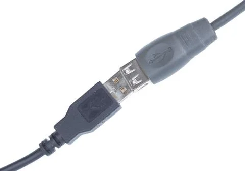 Usb extention cord. Stock Photos
