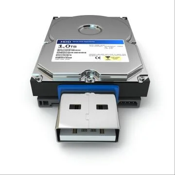 Usb file back up external hard drive. Stock Illustration