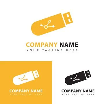 USB flash disk icon logo Stock Illustration