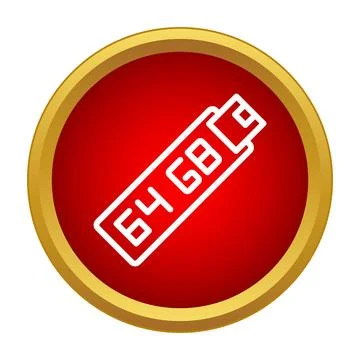 Usb flash drive 64 gb data storage icon Stock Illustration