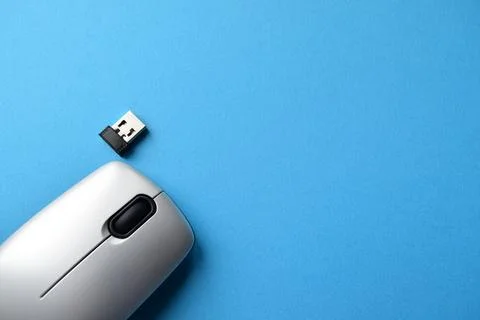 Usb flash drive on blue Stock Photos