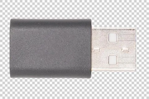 Usb flash drive. Computer usb and usb-c adapter. Stock Photos