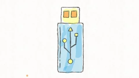 USB Flash Drive Data Storage Animation Stock Footage 341802302