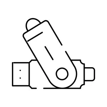 Usb flash drive data storage device icon Stock Illustration