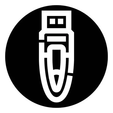 Usb flash drive data storage technology icon Stock Illustration