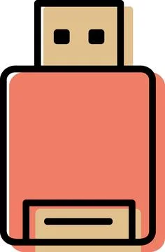 Usb Flash Drive Data Storage Icon Stock Illustration