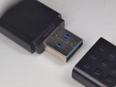 USB flash drive. Data storage device. Foto stock