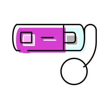 Usb flash drive digital data storage icon Stock Illustration