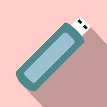 USB flash drive flat icon Stock Illustration