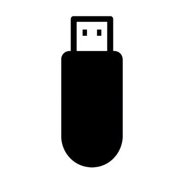 USB flash drive Flat Icon Perfect for Web, UI Design, and Graphic Design. Stock Illustration