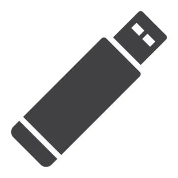 Usb flash drive glyph icon, web and mobile, memory Stockillustratie