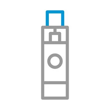 USB flash drive icon. Concept of data storage, transfer, and backup. Illustrazione stock