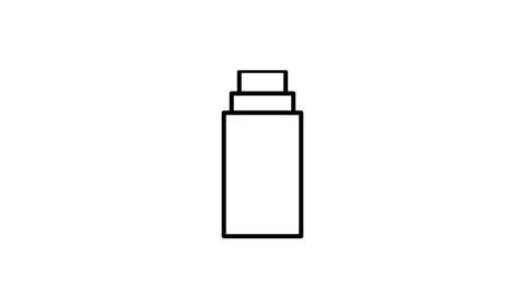 USB flash drive icon featuring a simple design with a rectangular shape and.. Stock Footage 332768545
