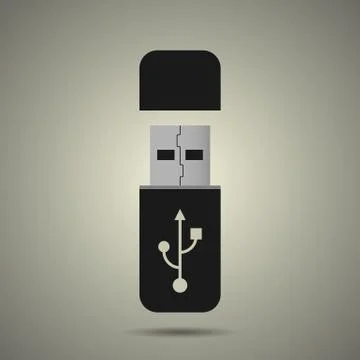 Usb flash drive icon Stock Illustration