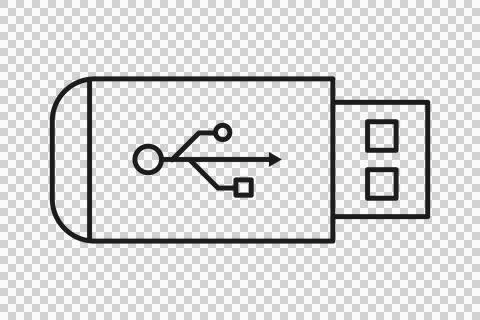 USB Flash Drive Icon, Stock Illustration