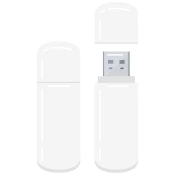 Usb flash drive icon isolated on white background in flat style. Stock Illustration