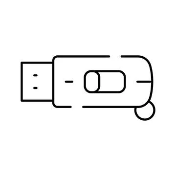 Usb flash drive icon for portable data storage Stock Illustration