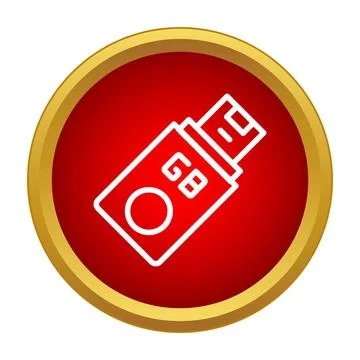 Usb flash drive icon representing digital data storage Stock Illustration