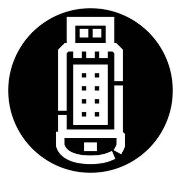 Usb flash drive icon storing digital data Stock Illustration