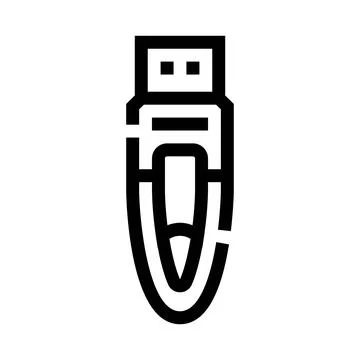 Usb flash drive icon storing digital data Stock Illustration