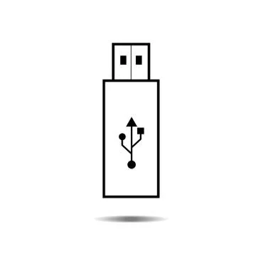 USB flash drive icon, vector isolated on background. Stock Illustration