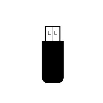 USB flash drive icon, vector isolated on background. Stock Illustration