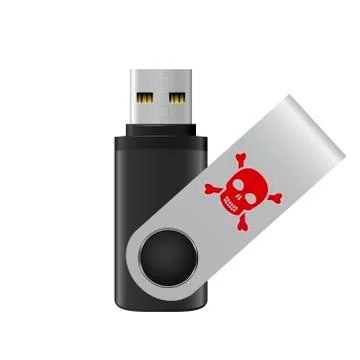 USB flash drive infected computer virus Stock Illustration