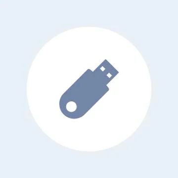 Usb flash drive isolated icon, data backup icon, vector illustration Stock Illustration