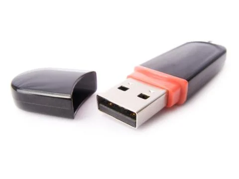 Usb flash drive isolated on white background Stock Photos