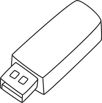 USB Flash Drive or Thumb Drive Illustration Illustrazione stock
