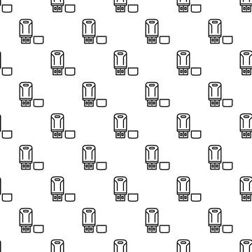 Usb flash drive pattern digital storage seamless background 库存插图