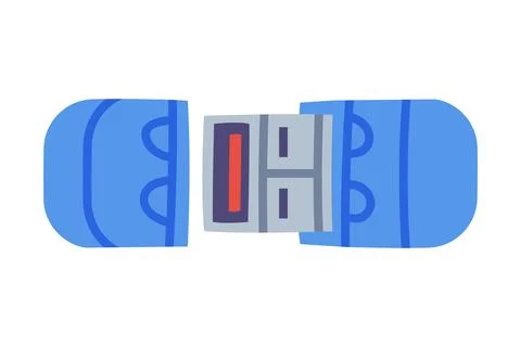 USB Flash Drive as Personal Computer Accessory and Component Vector Illustration Stock Illustration