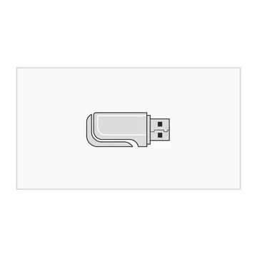 Usb flash drive pixel art icon for digital data storage transfer Stock Illustration