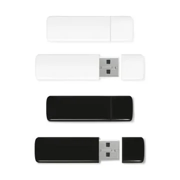 USB flash drive of plastic vector illustration Stockillustratie