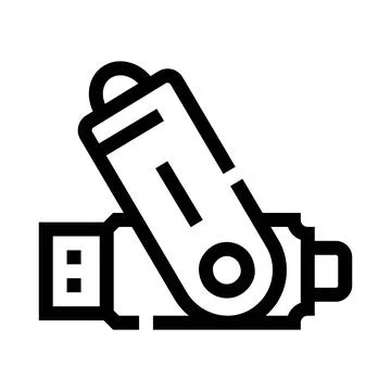 Usb flash drive providing digital data storage solution Stock Illustration